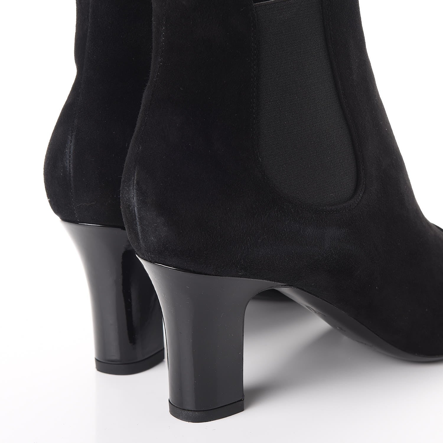 Louis Vuitton Suede Monogram Uniformes Cap Toe Chelsea 75mm Ankle Boots 38 Black 11 of 12