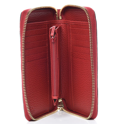 Gucci Dollar Calfskin Medium GG Zip Around Wallet Red 5 of 8