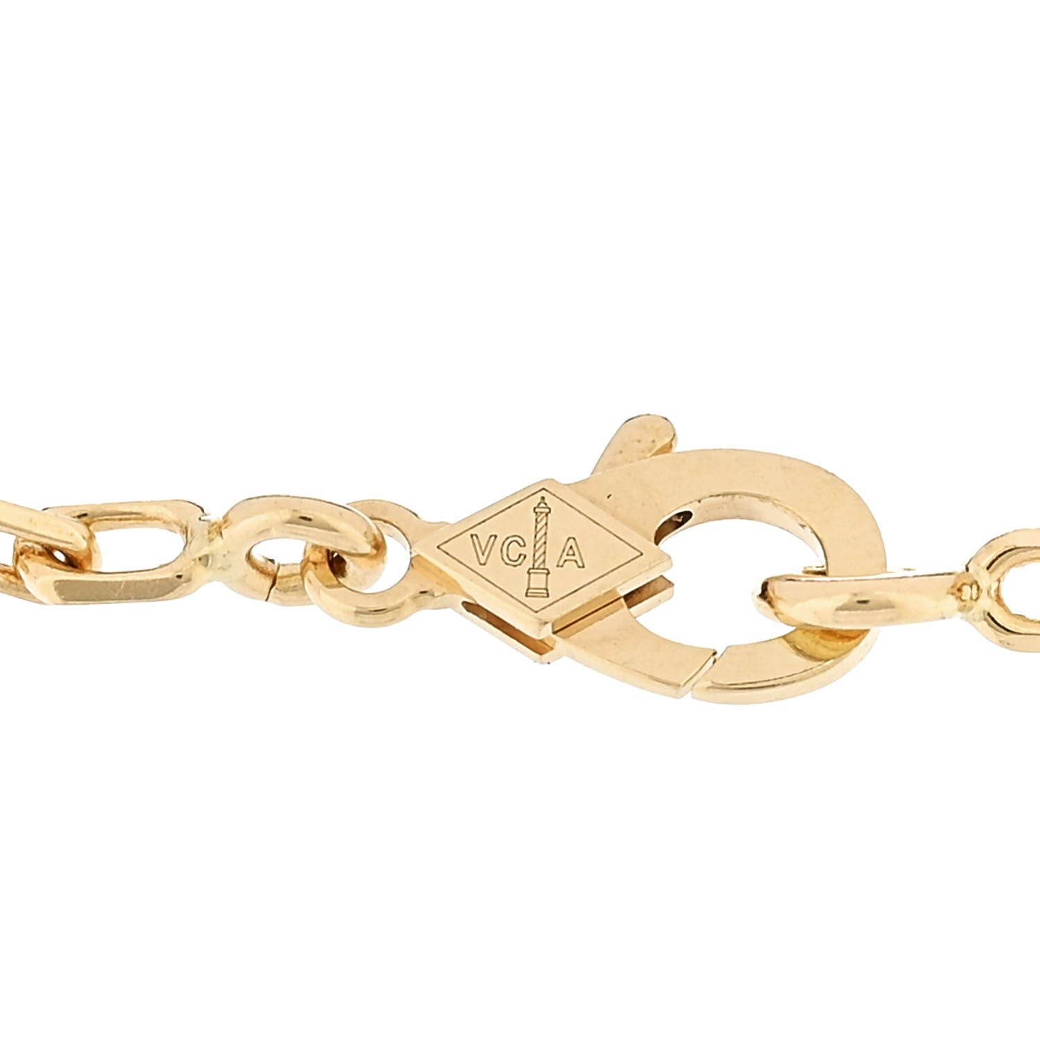 Van Cleef & Arpels 18K Yellow Gold Diamond 5 Motifs Guilloche Vintage Alhambra Bracelet 3 of 6