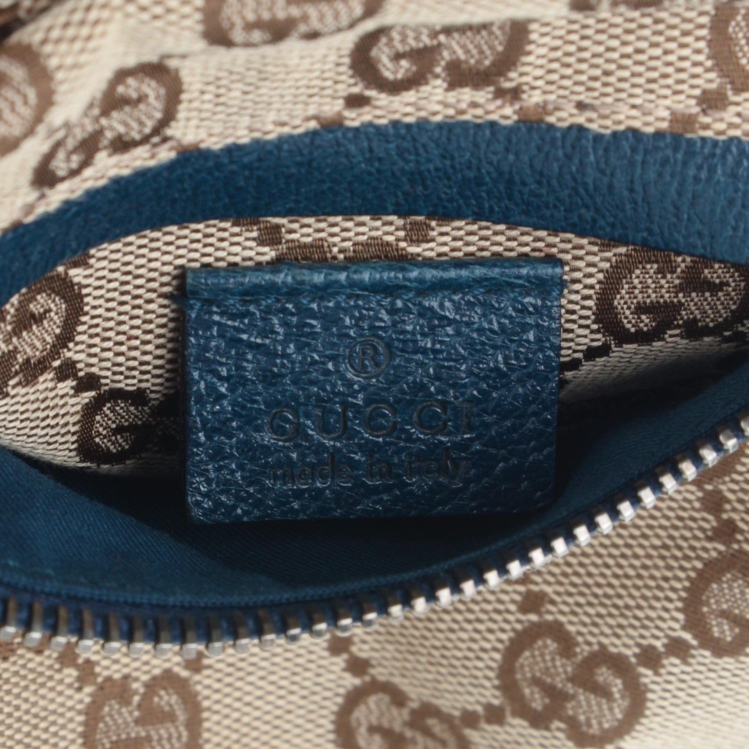 Gucci GG Monogram Web Double Pocket Belt Bag Blue 5 of 7