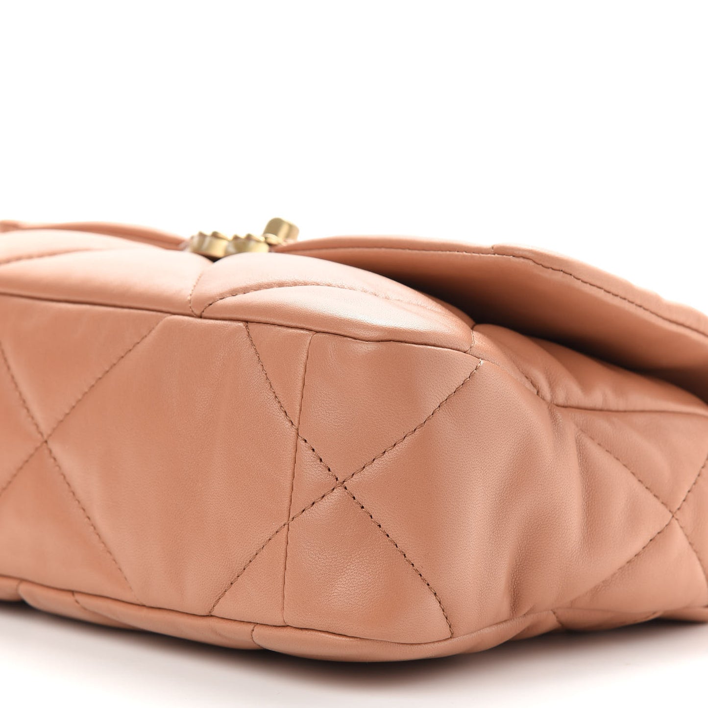 Lambskin Quilted Medium Chanel 19 Flap Brown