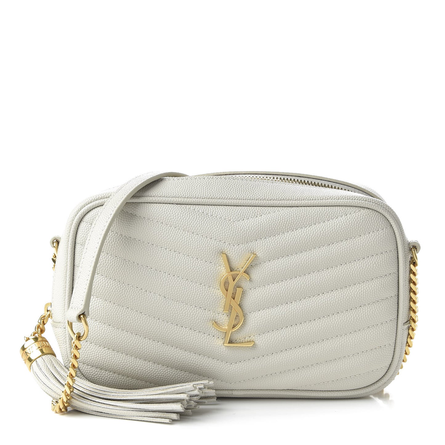 Grain De Poudre Matelasse Monogram Mini Lou Camera Bag Blanc Vintage