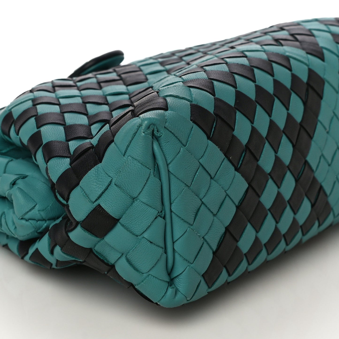 Nappa Intrecciato The Lauren 1980 Clutch Aqua Black