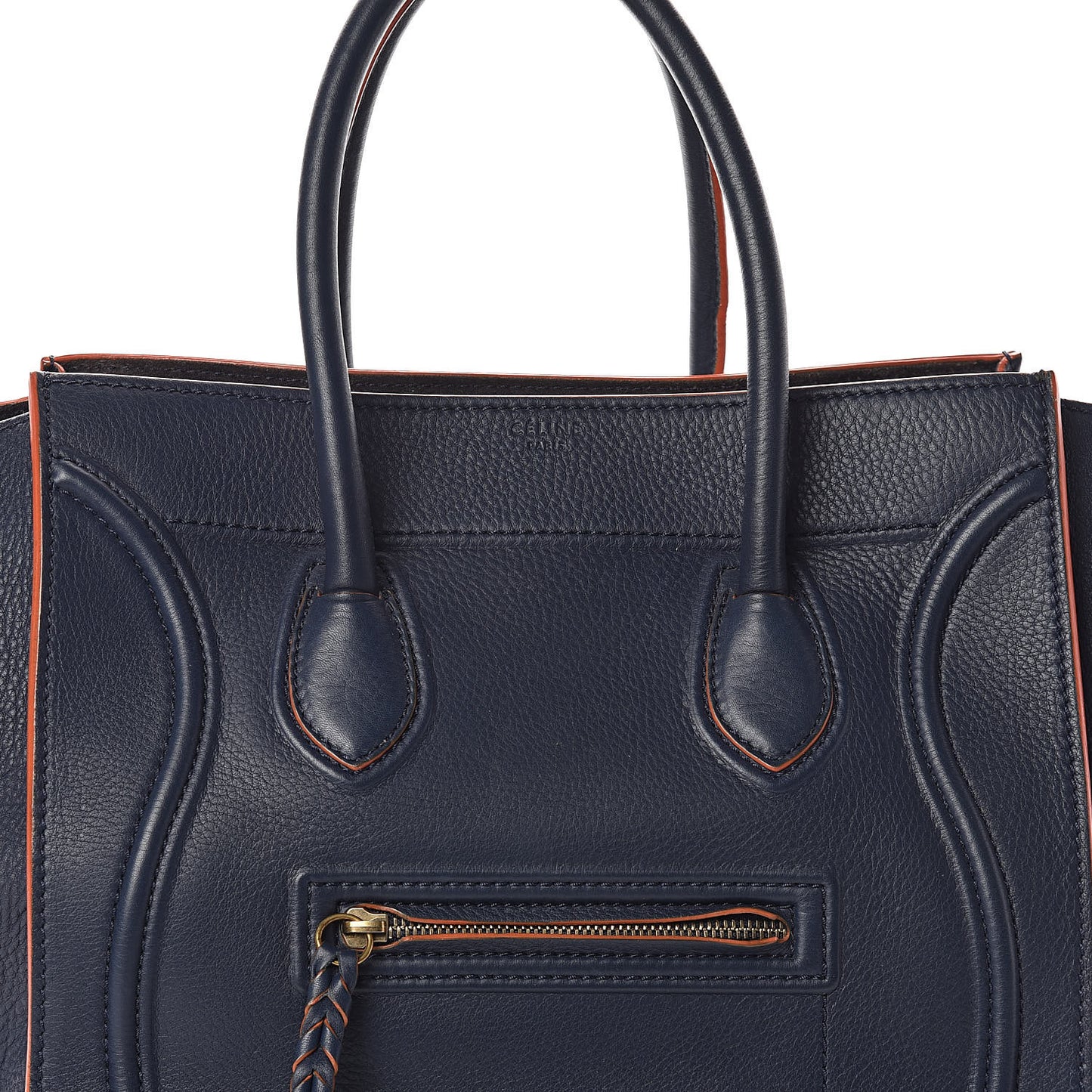Baby Grained Calfskin Medium Phantom Luggage Midnight