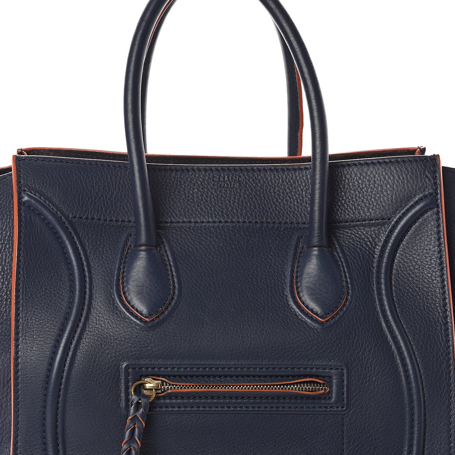 Celine Baby Grained Calfskin Medium Phantom Luggage Midnight 7 of 9