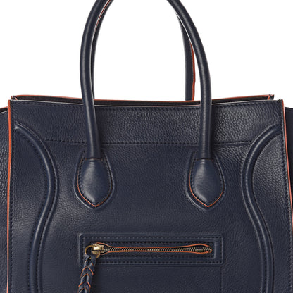 Celine Baby Grained Calfskin Medium Phantom Luggage Midnight 7 of 9