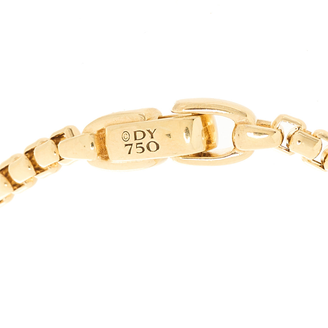 18K Yellow Gold 3.4mm Box Chain Bracelet