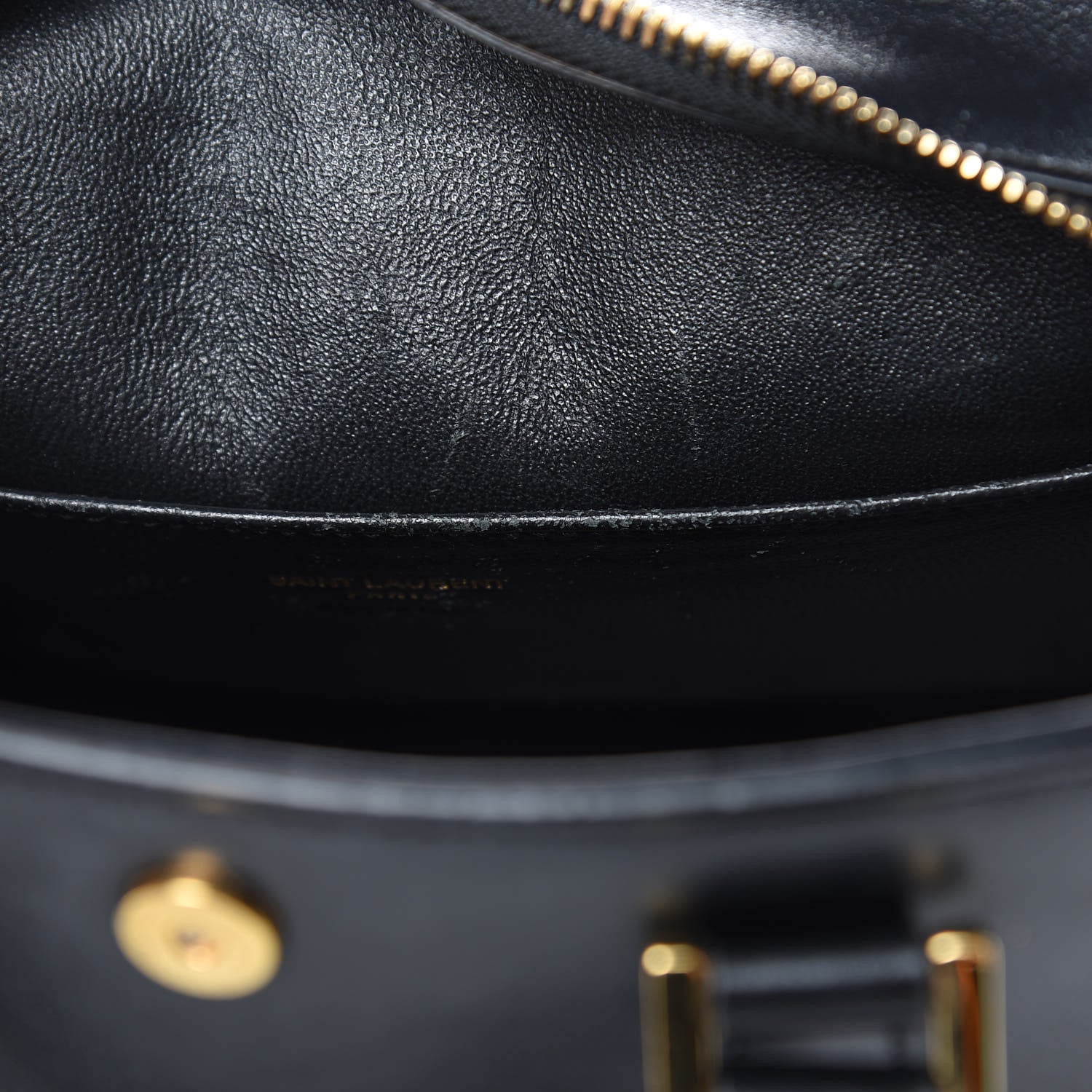 Saint Laurent Calfskin Monogram Baby Cabas Black 11 of 12