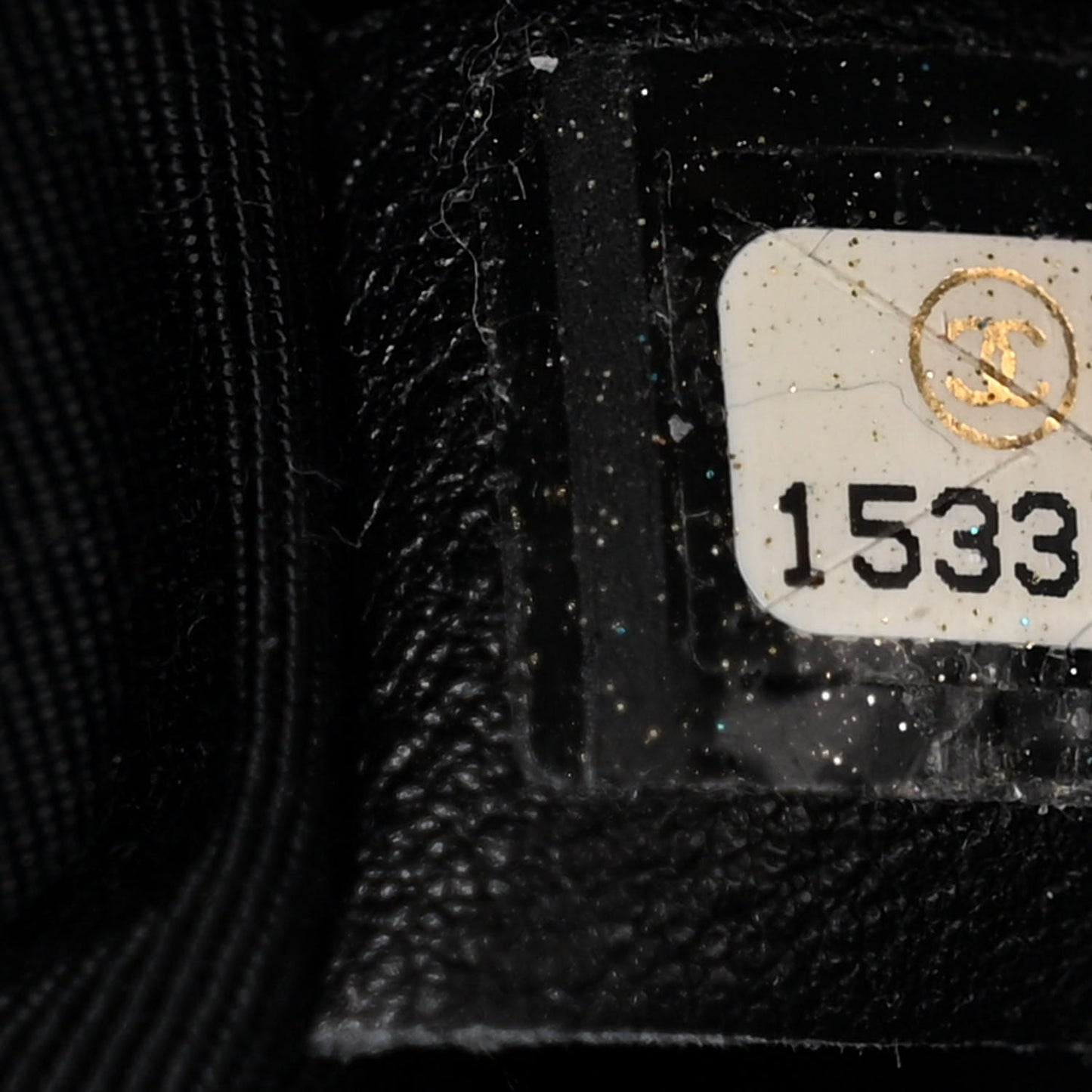 Glazed Calfskin Large Boy Flap Black