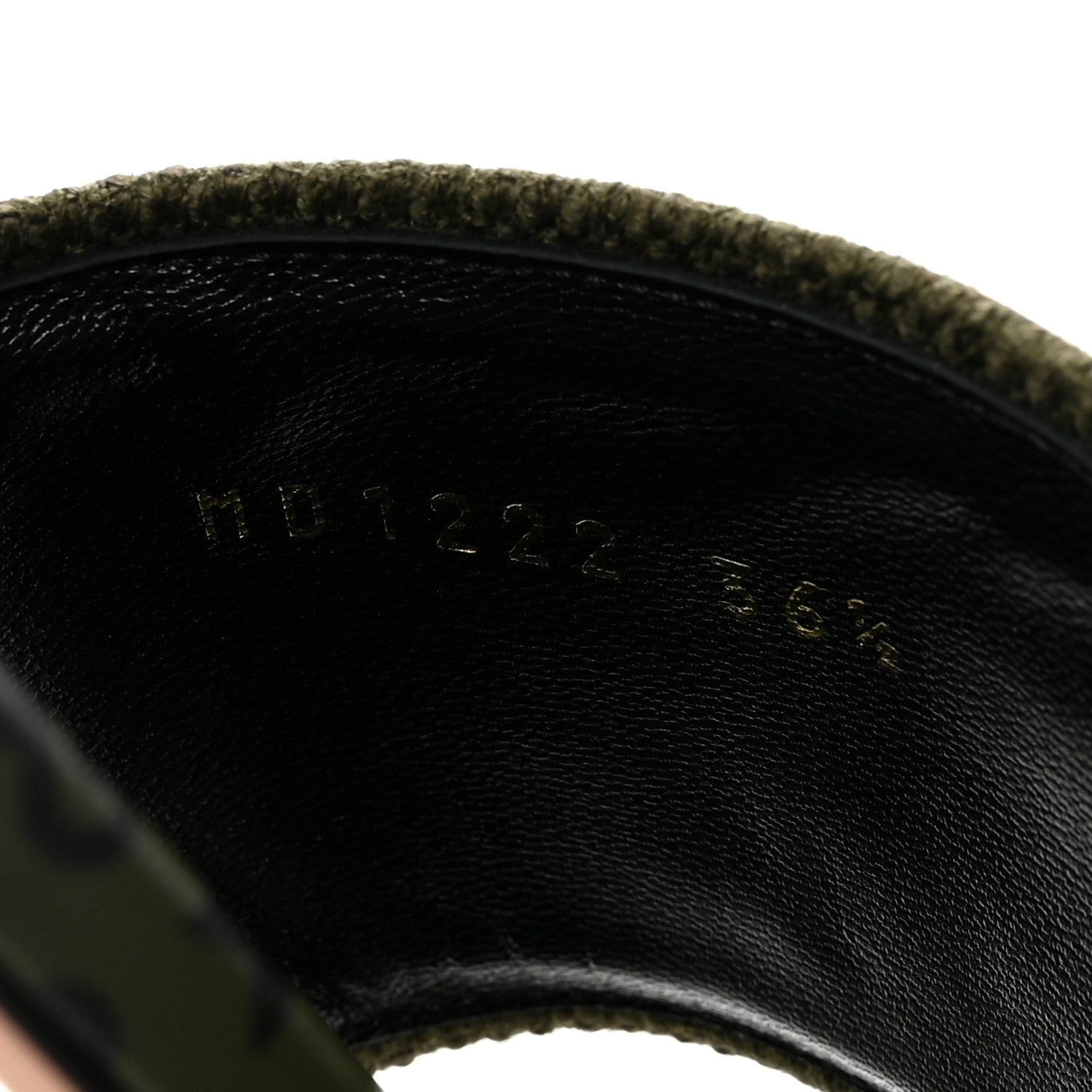 Christian Dior Canvas Union Embroidered Dway Flat Slide Sandals 36.5 Kaki 9 of 10