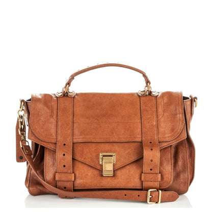 Proenza Schouler Lambskin Medium PS1 Satchel Saddle 1 of 6