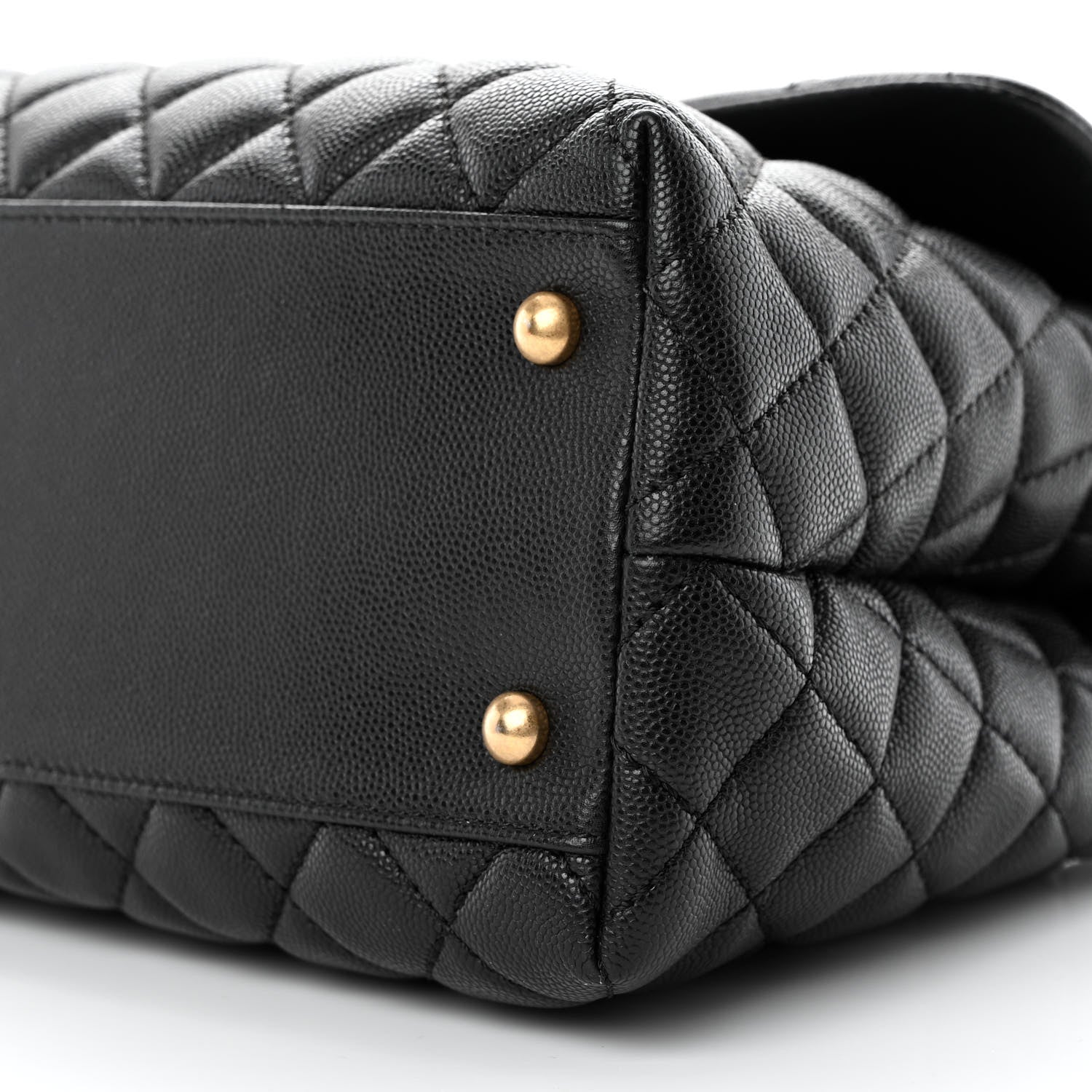 Chanel Caviar Quilted Medium Coco Handle Flap Black 10 of 11