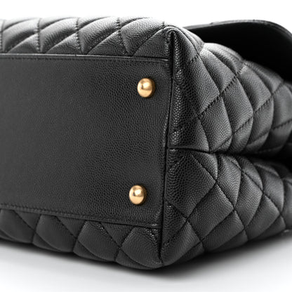 Chanel Caviar Quilted Medium Coco Handle Flap Black 10 of 11