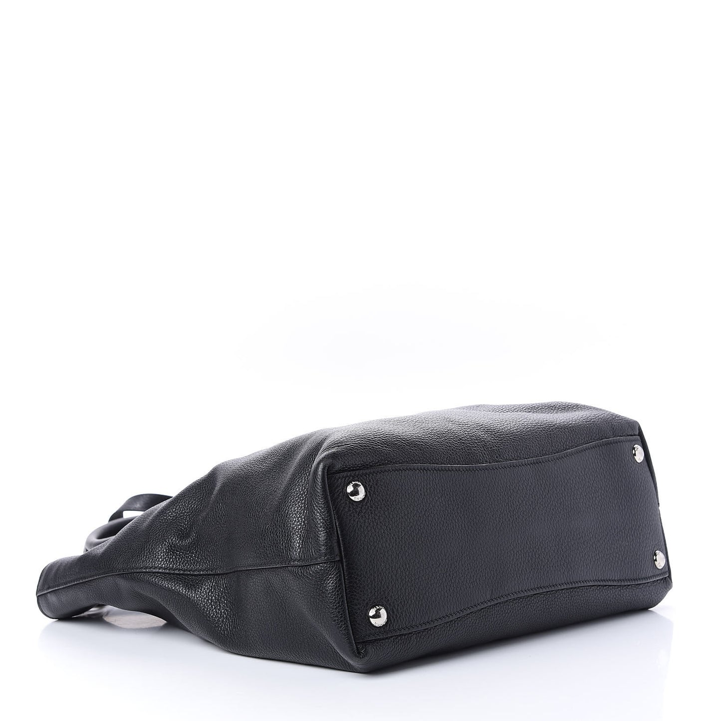 Vitello Daino Shopping Tote Black
