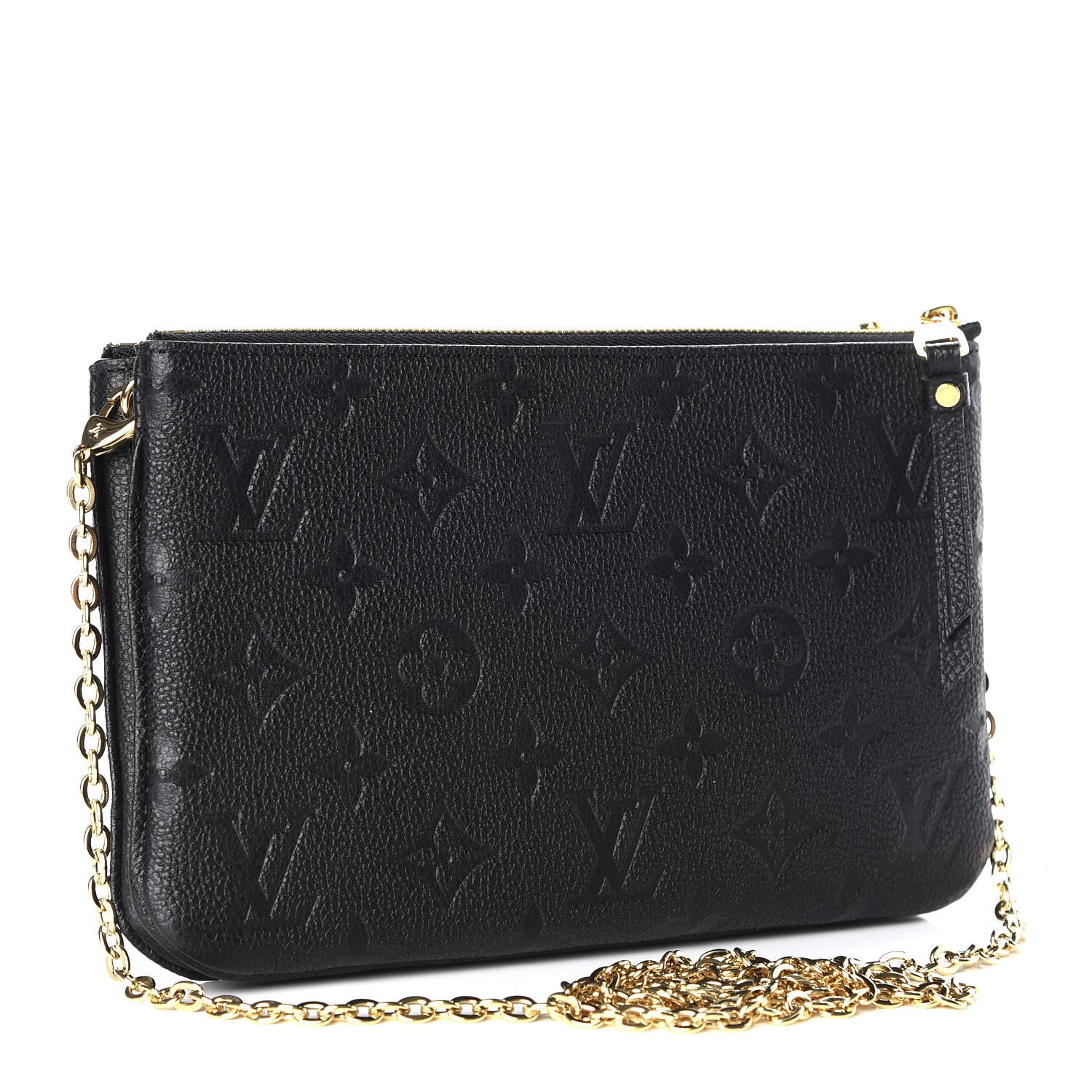 Louis Vuitton Empreinte Double Zip Pochette Black 3 of 9