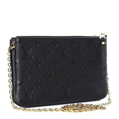 Louis Vuitton Empreinte Double Zip Pochette Black 3 of 9