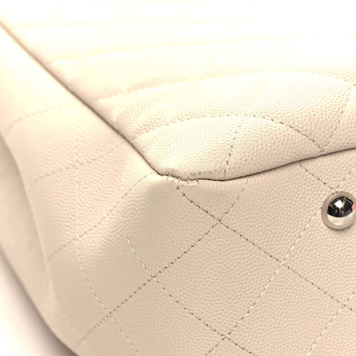 Chanel Caviar Quilted Large Classic Shopping Tote Light Beige 11 of 14
