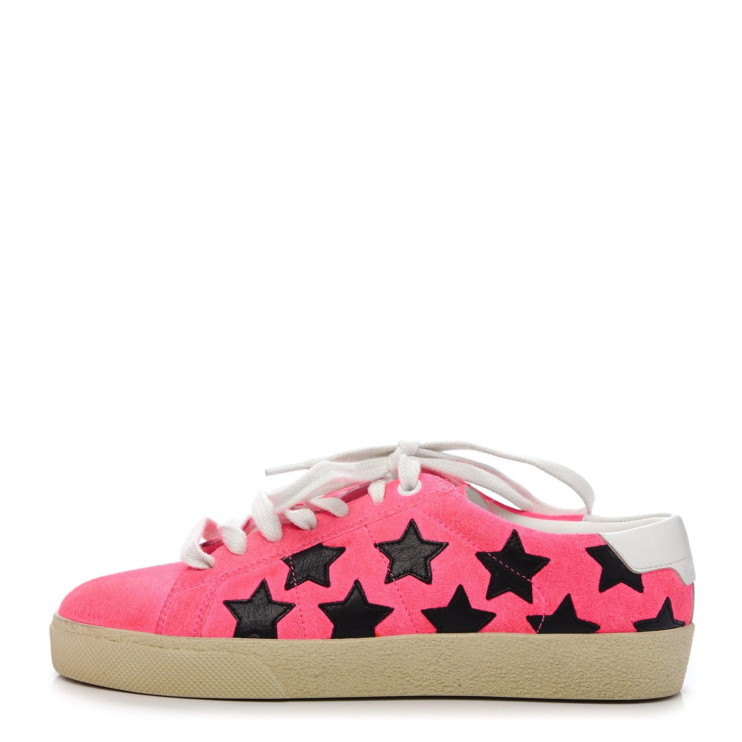 Saint Laurent Suede Star Court Sneakers 35 Pink Black 1 of 9