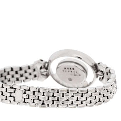 Chopard 18K White Gold Diamond Pave Bezel 24mm Happy Diamonds Oval Bow Tie Quartz Watch 5 of 5