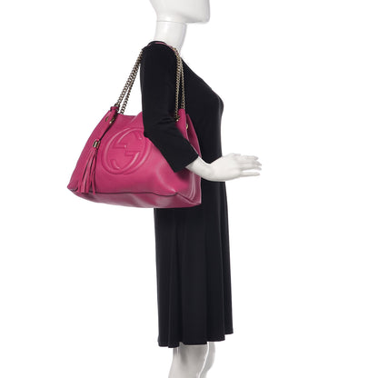 Gucci Cellarius Calfskin Medium Soho Chain Shoulder Bag Bright Bouganville 2 of 10