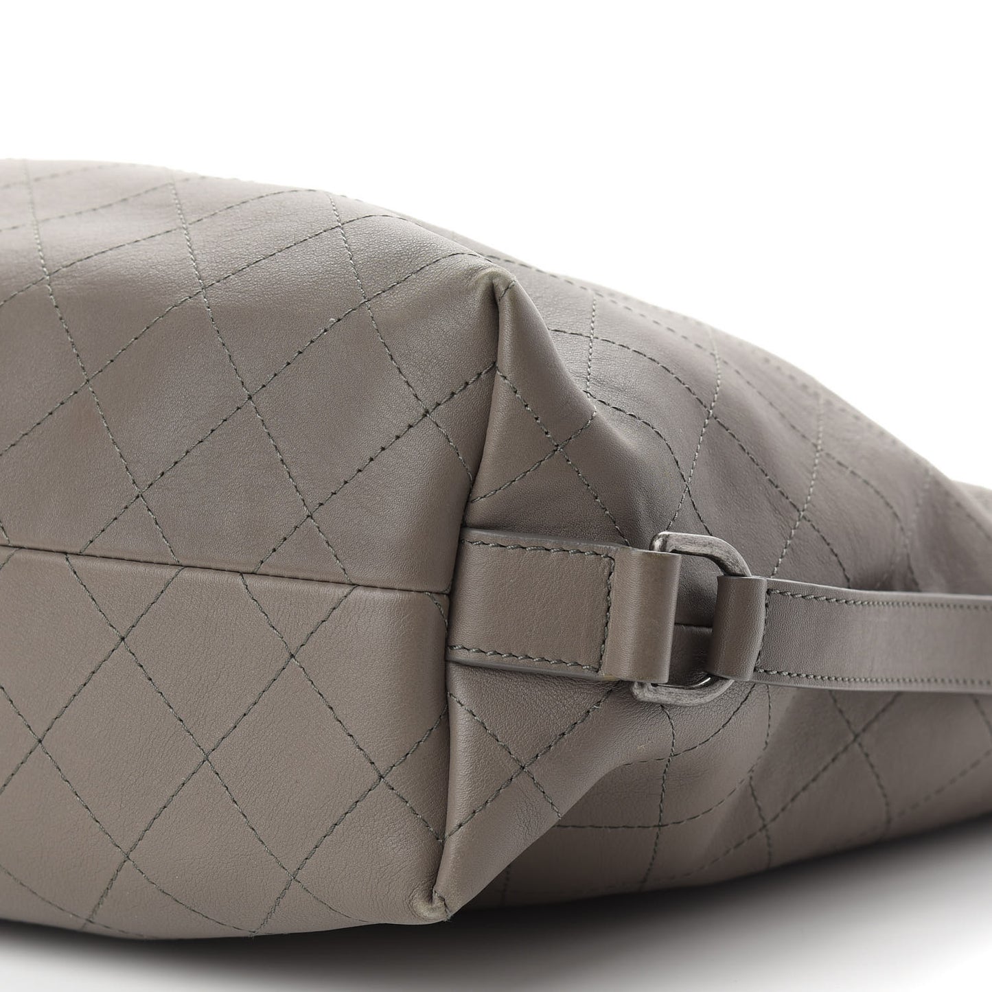 Calfskin Stitched Large Hobo Grey