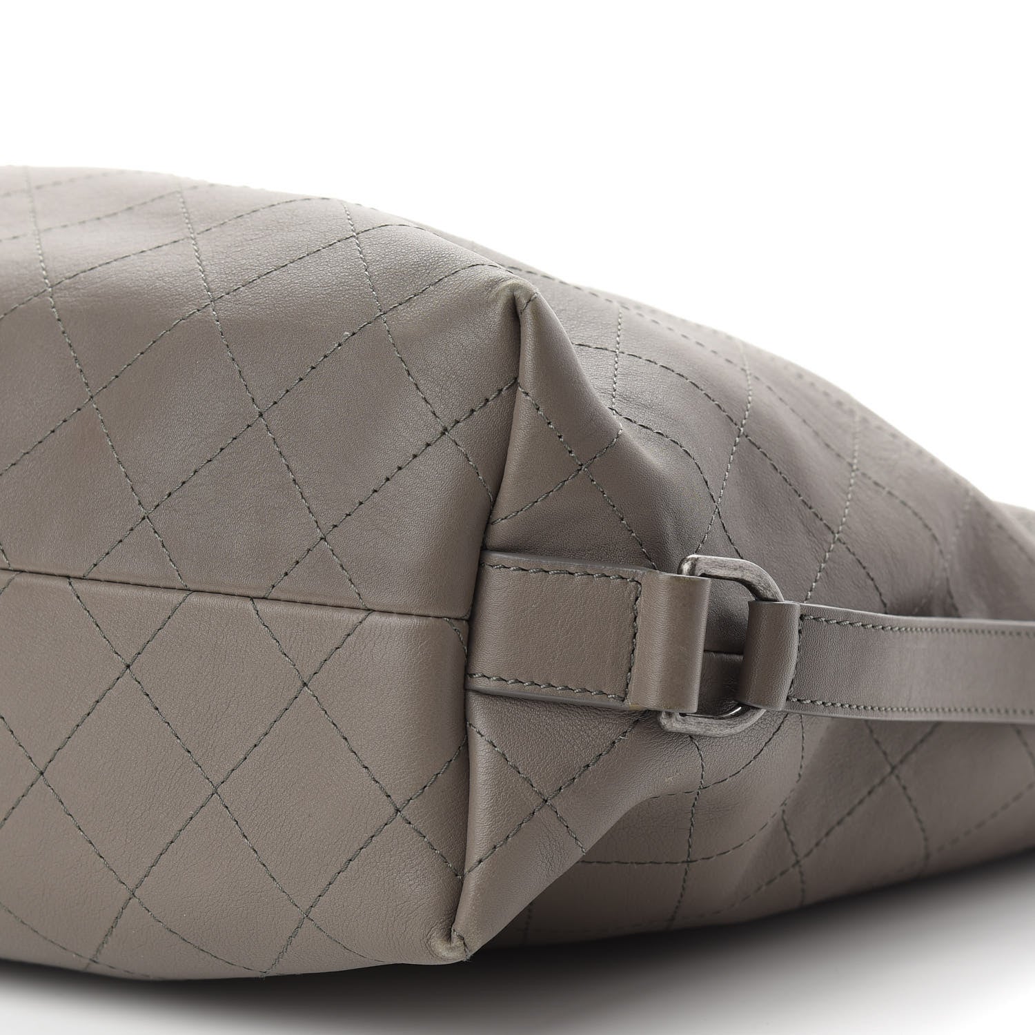 Chanel Calfskin Stitched Large Hobo Grey 10 of 10