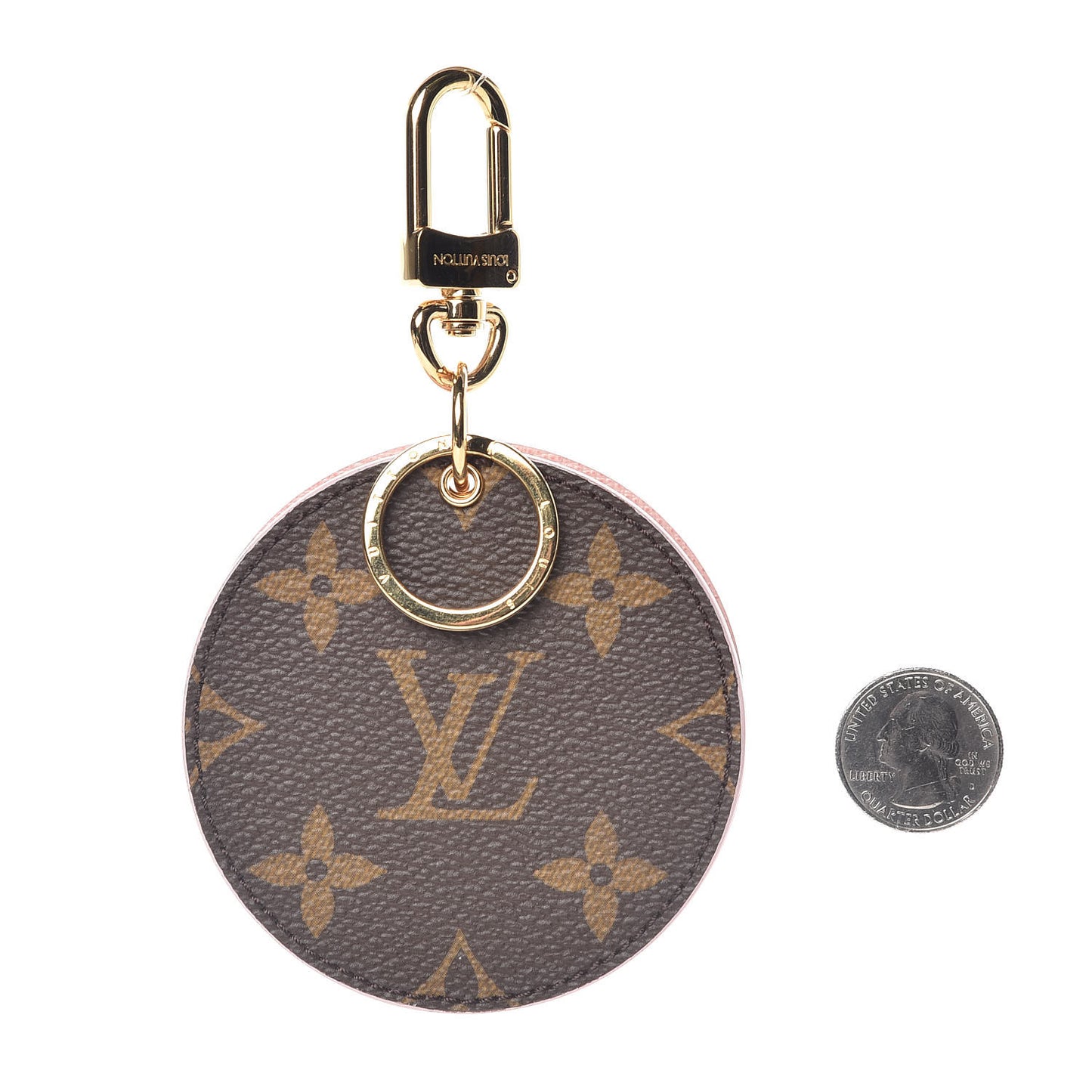Monogram LV Mirror Key Holder Rose Ballerine