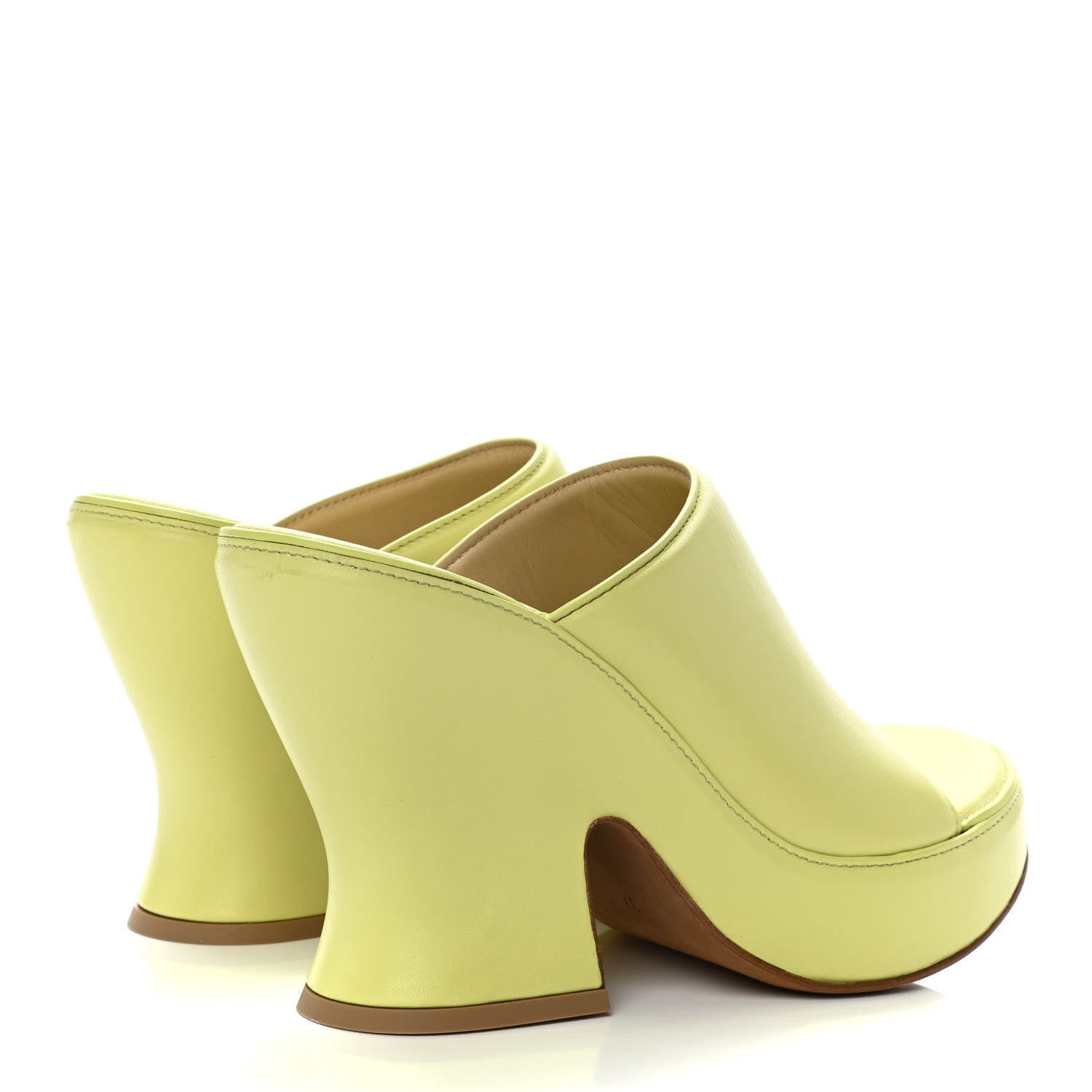 Bottega Veneta Nappa Slide Platform 115 Wedge Sandals 37 Seagrass 4 of 7