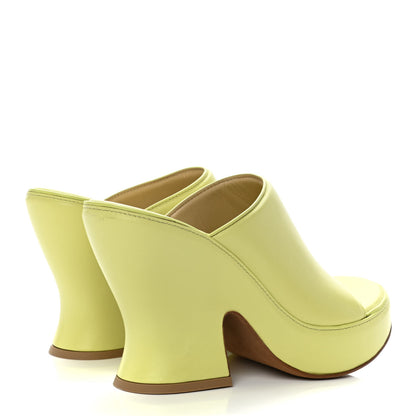 Bottega Veneta Nappa Slide Platform 115 Wedge Sandals 37 Seagrass 4 of 7