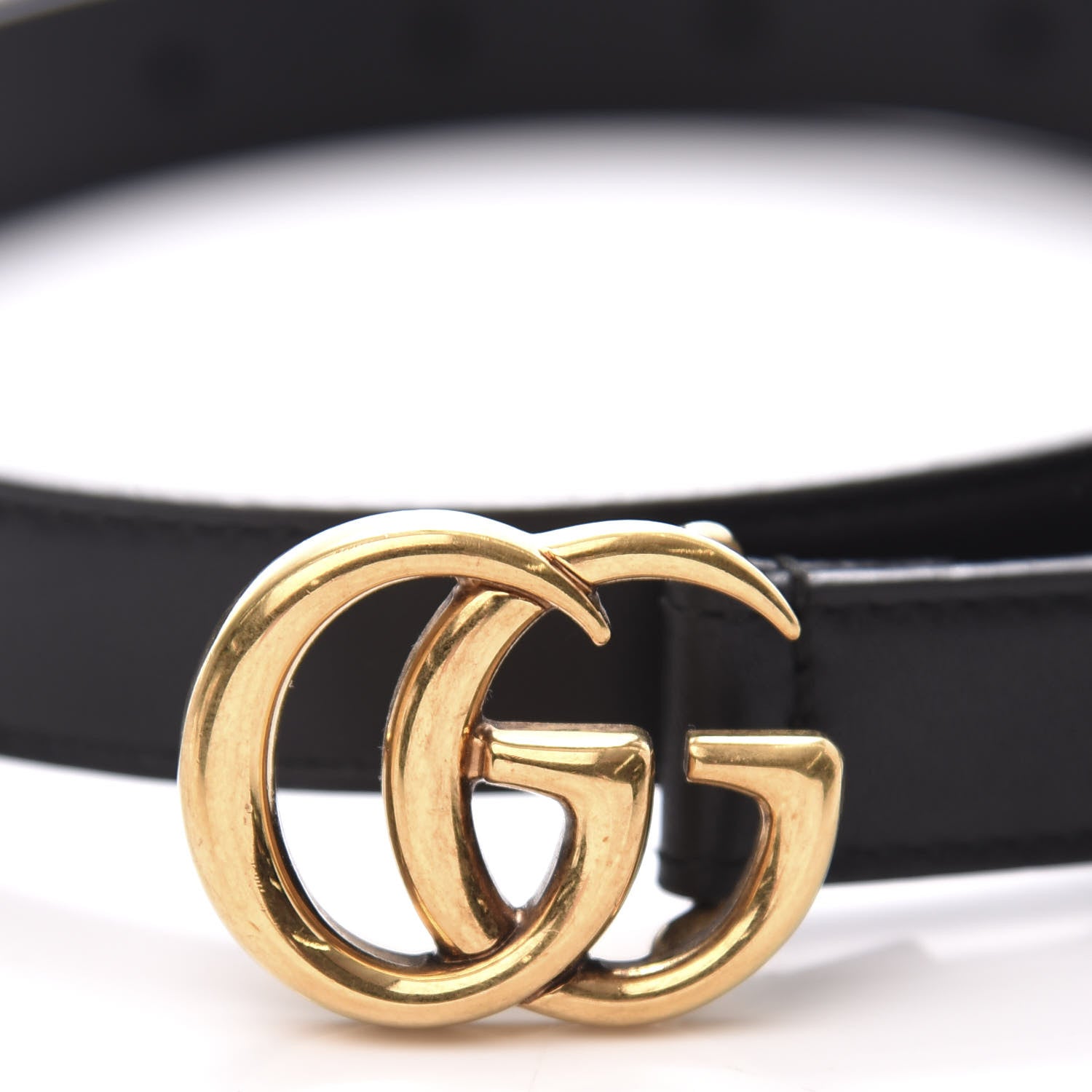 Gucci Calfskin Double G 20mm Belt 75 30 Black 6 of 6