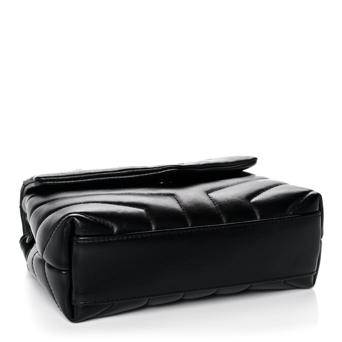 Calfskin Y Quilted Monogram Toy Loulou Crossbody Bag Black