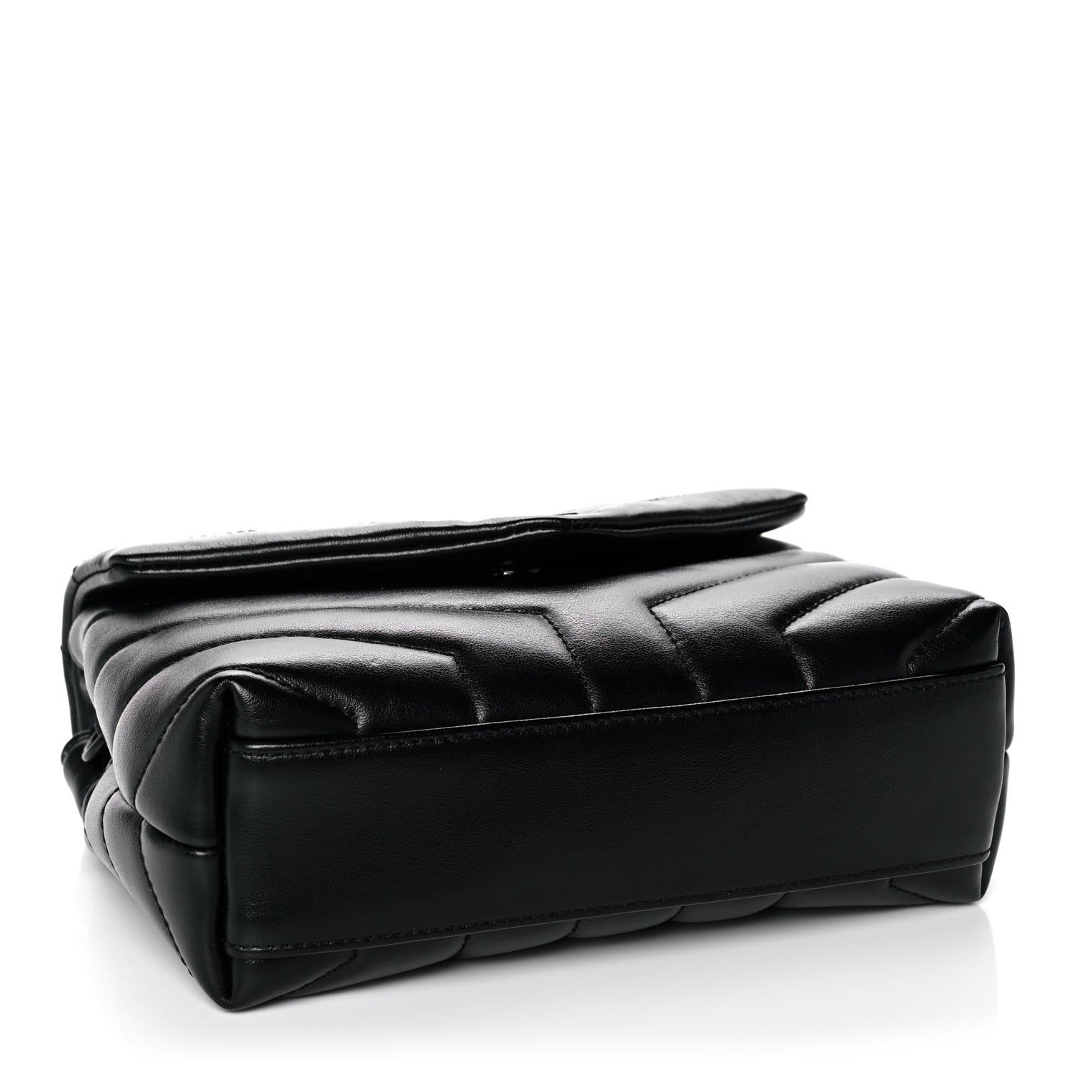 Saint Laurent Calfskin Y Quilted Monogram Toy Loulou Crossbody Bag Black 4 of 11