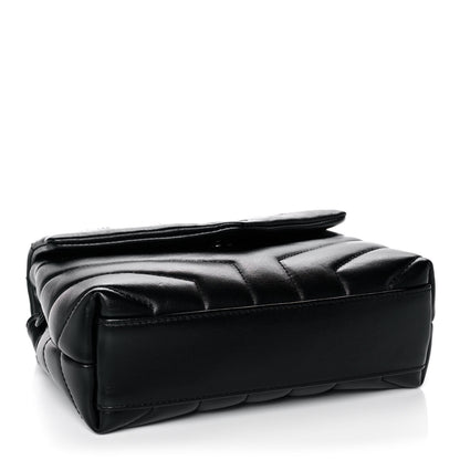 Saint Laurent Calfskin Y Quilted Monogram Toy Loulou Crossbody Bag Black 4 of 11