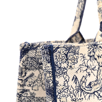Christian Dior Canvas Embroidered Medium Dioriviera Toile De Jouy Book Tote Blue 11 of 12