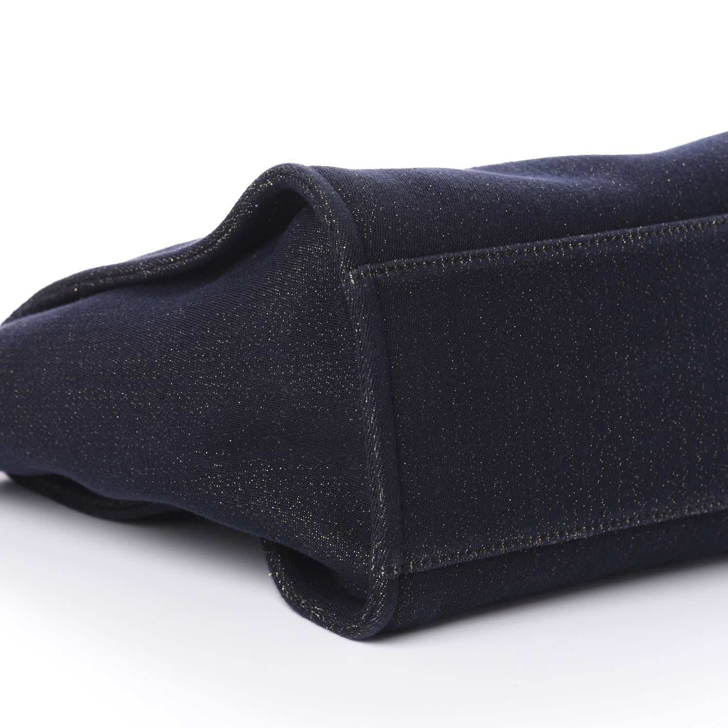Chanel Lurex Canvas Medium Deauville Tote Navy Blue Gold 9 of 10