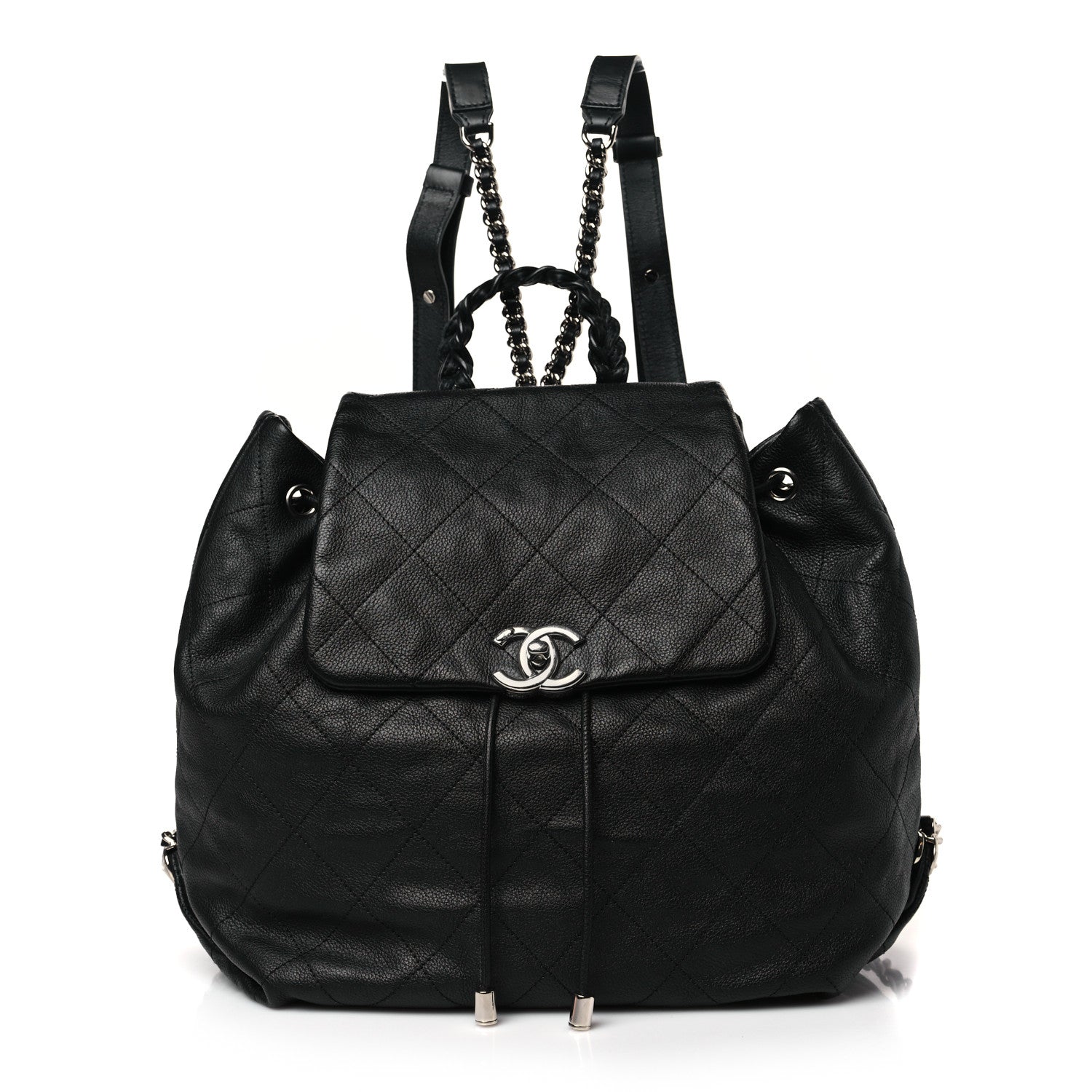 Chanel Grained Calfskin Stitched Braided With Style Backpack Black 1 of 9