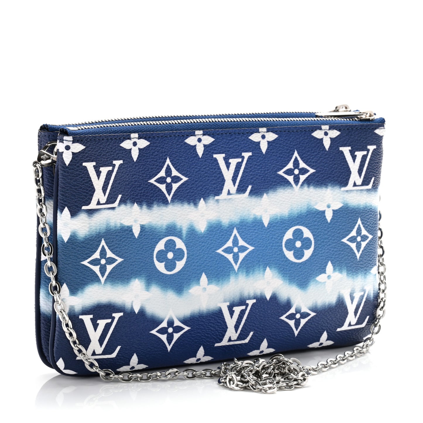 Monogram Giant Escale Double Zip Pochette Blue