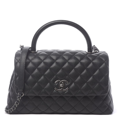 Chanel Caviar Quilted Small Coco Handle Flap Black 1 of 11