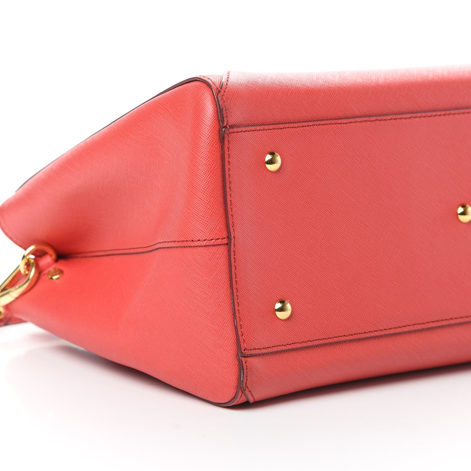 MCM Saffiano Nuovo Tote Hot Coral 10 of 13