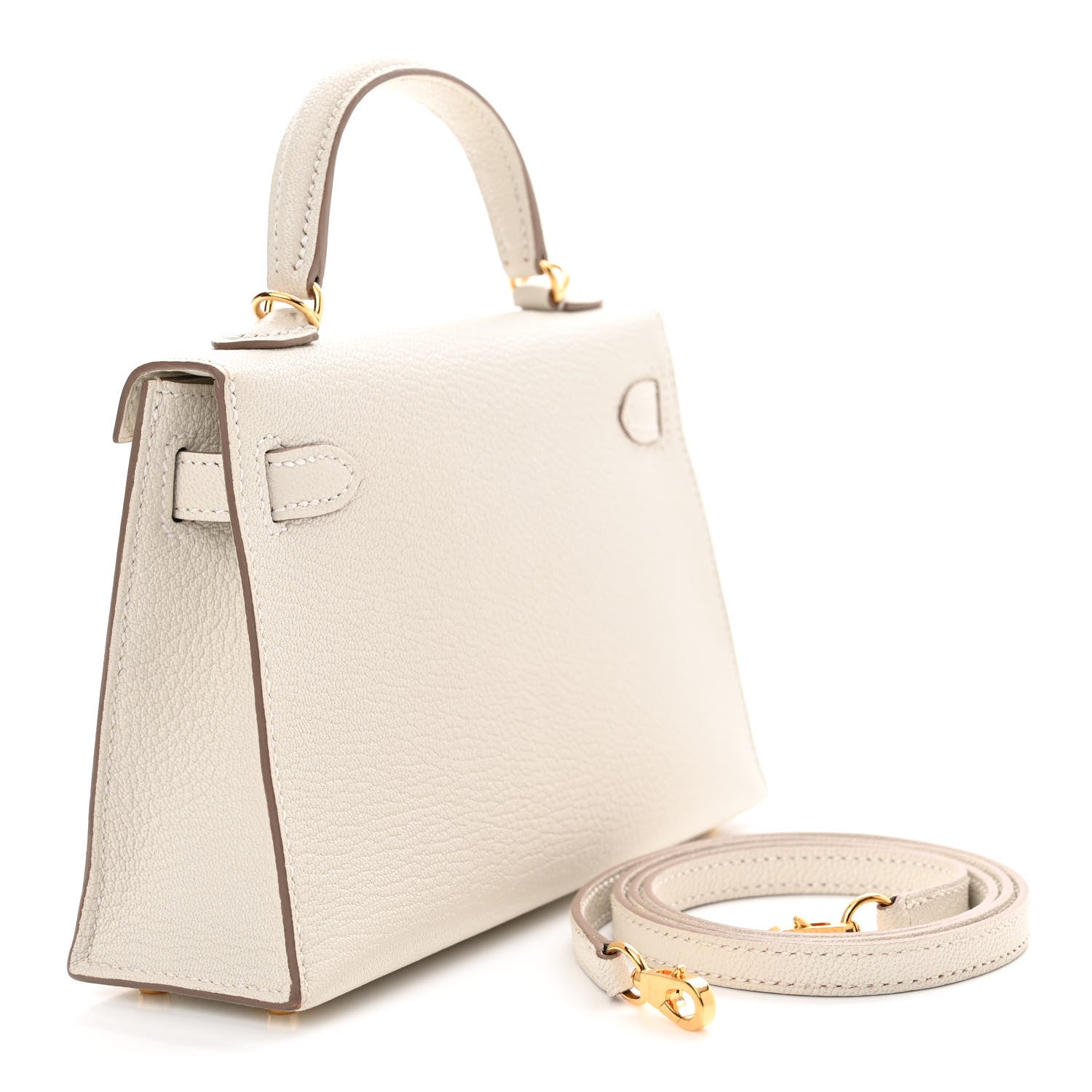 Hermes Chevre Mysore Mini Kelly Sellier 20 Mushroom 3 of 14