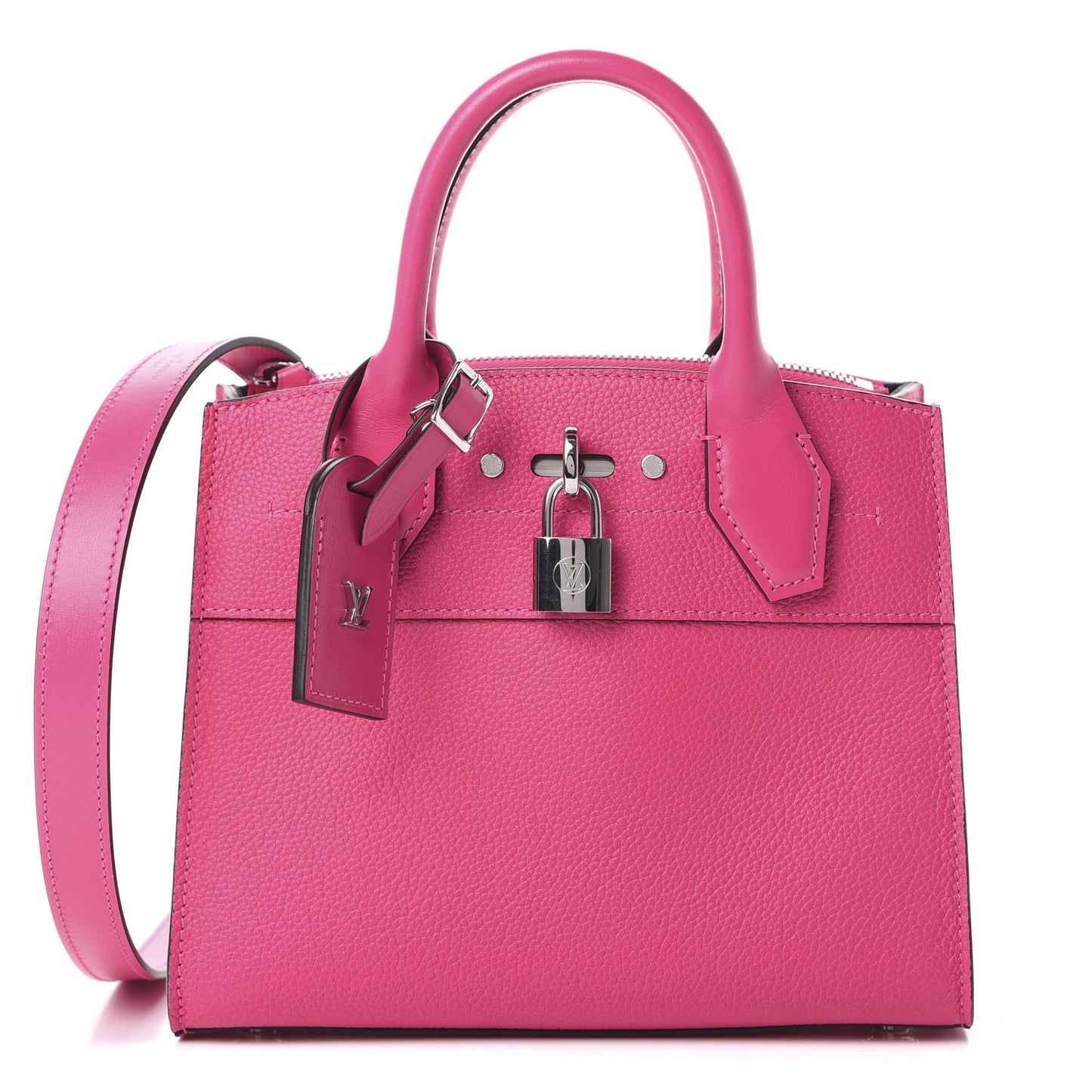Calfskin City Steamer Mini Rose Falbala