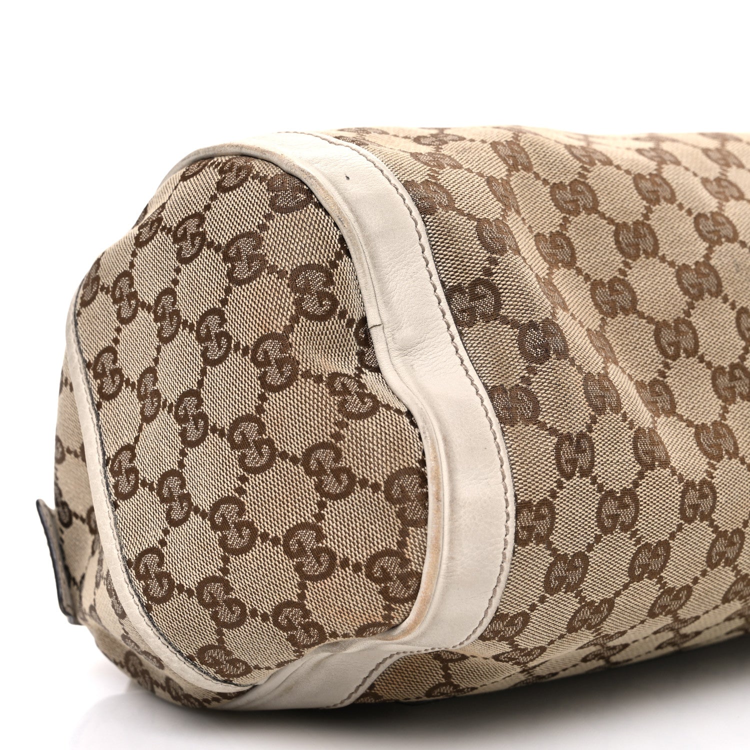 Gucci Monogram Trophy Satchel Beige Ebony Mystic White 9 of 13