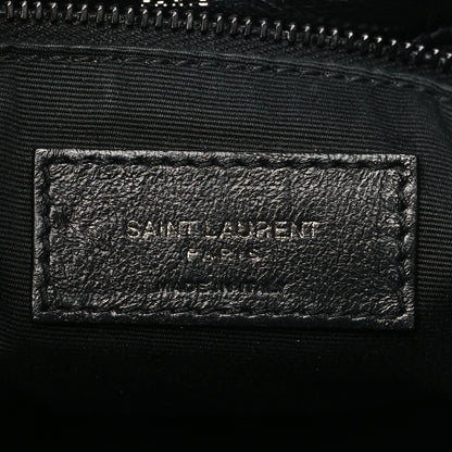 Saint Laurent Crinkled Calfskin Matelasse Monogram Medium Niki Chain Satchel Black 6 of 12