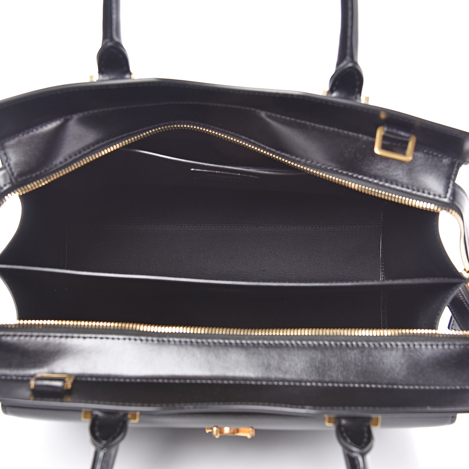 Saint Laurent Shiny Calfskin Medium Uptown Tote Black 5 of 10