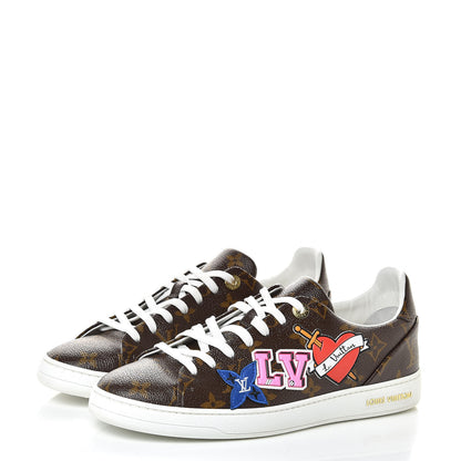 Louis Vuitton Calfskin Monogram LV Black Heart Sneakers 40 Cacao 3 of 10