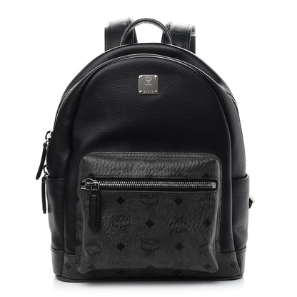 MCM Grained Calfskin Visetos Small Stark Backpack Black 1 of 10