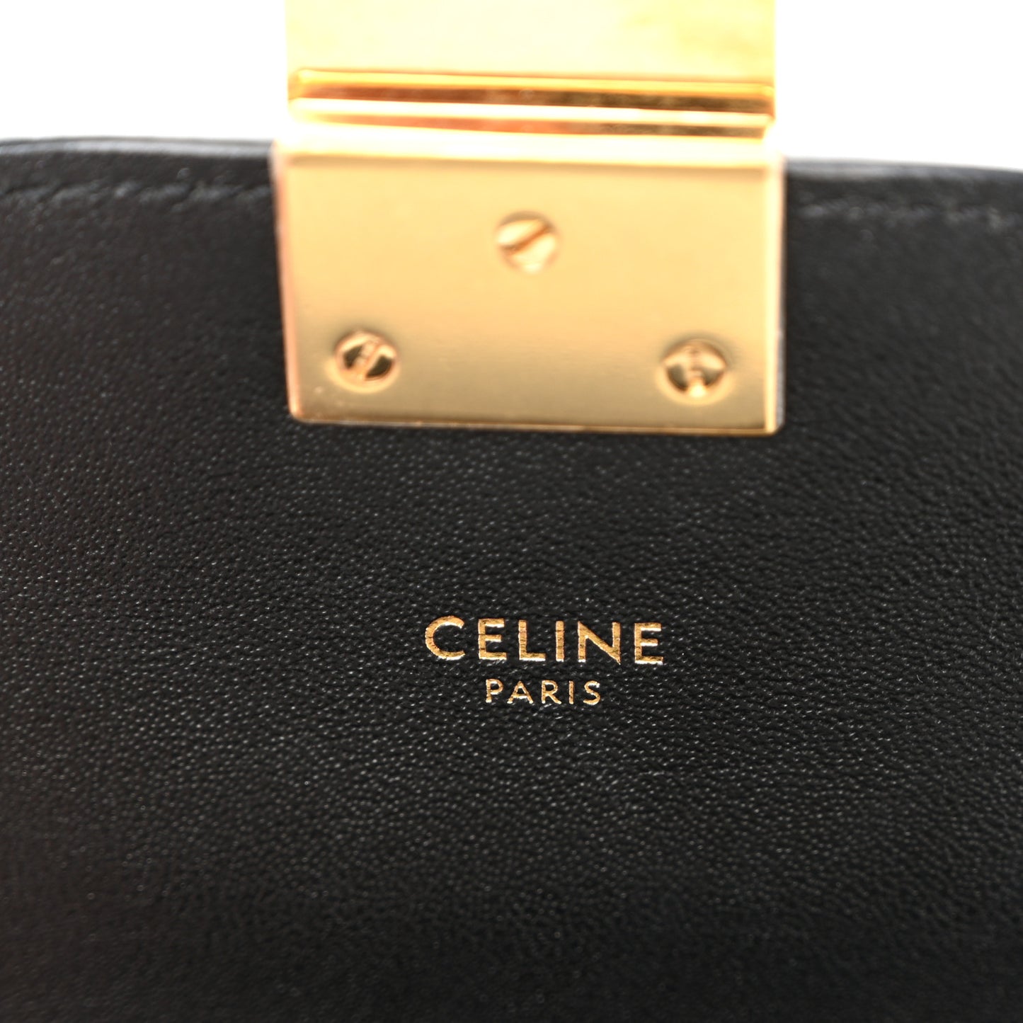 Shiny Calfskin Small C Bag Black