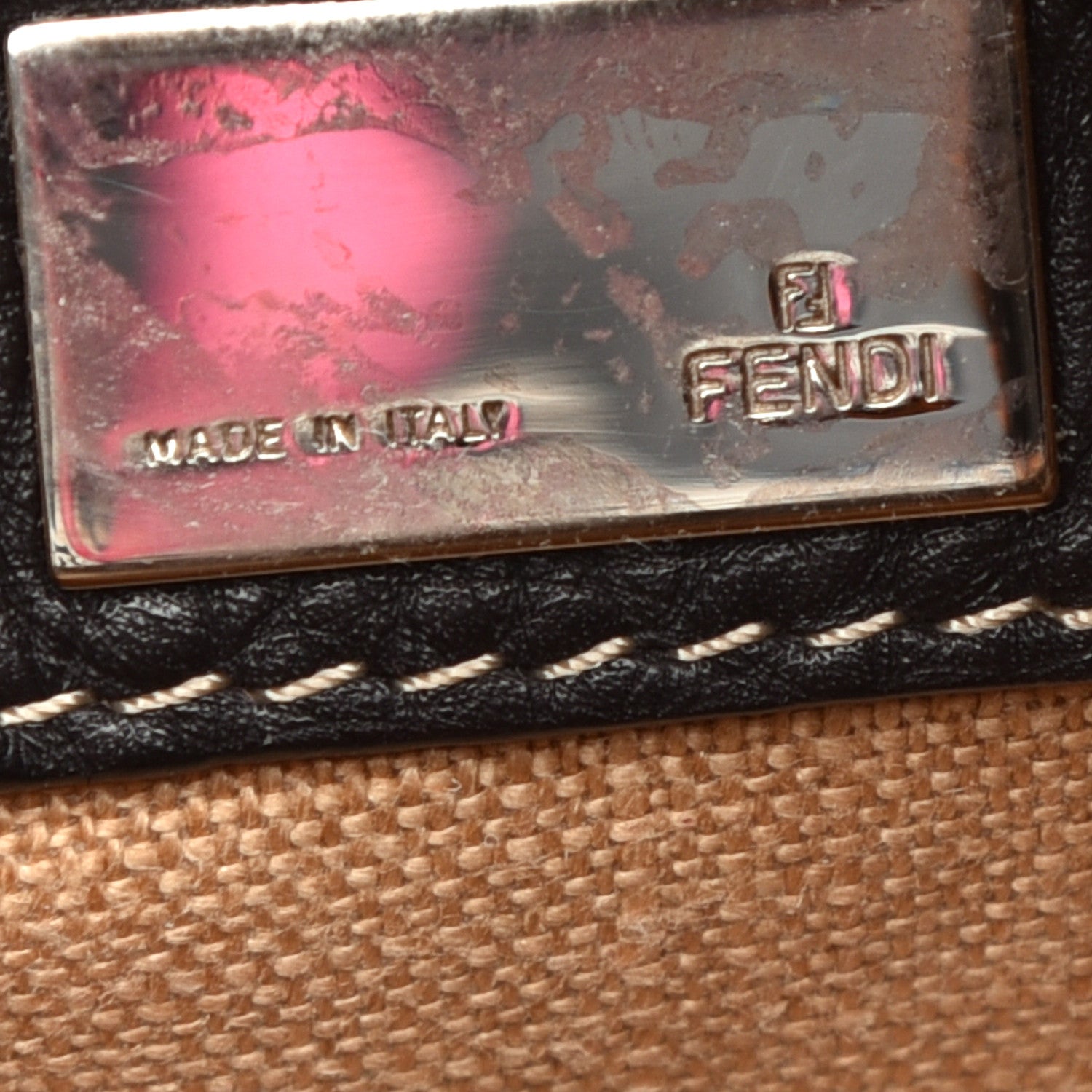 Fendi Zucca Cuoio Romano Selleria Medium Boston Tobacco Moro 6 of 8