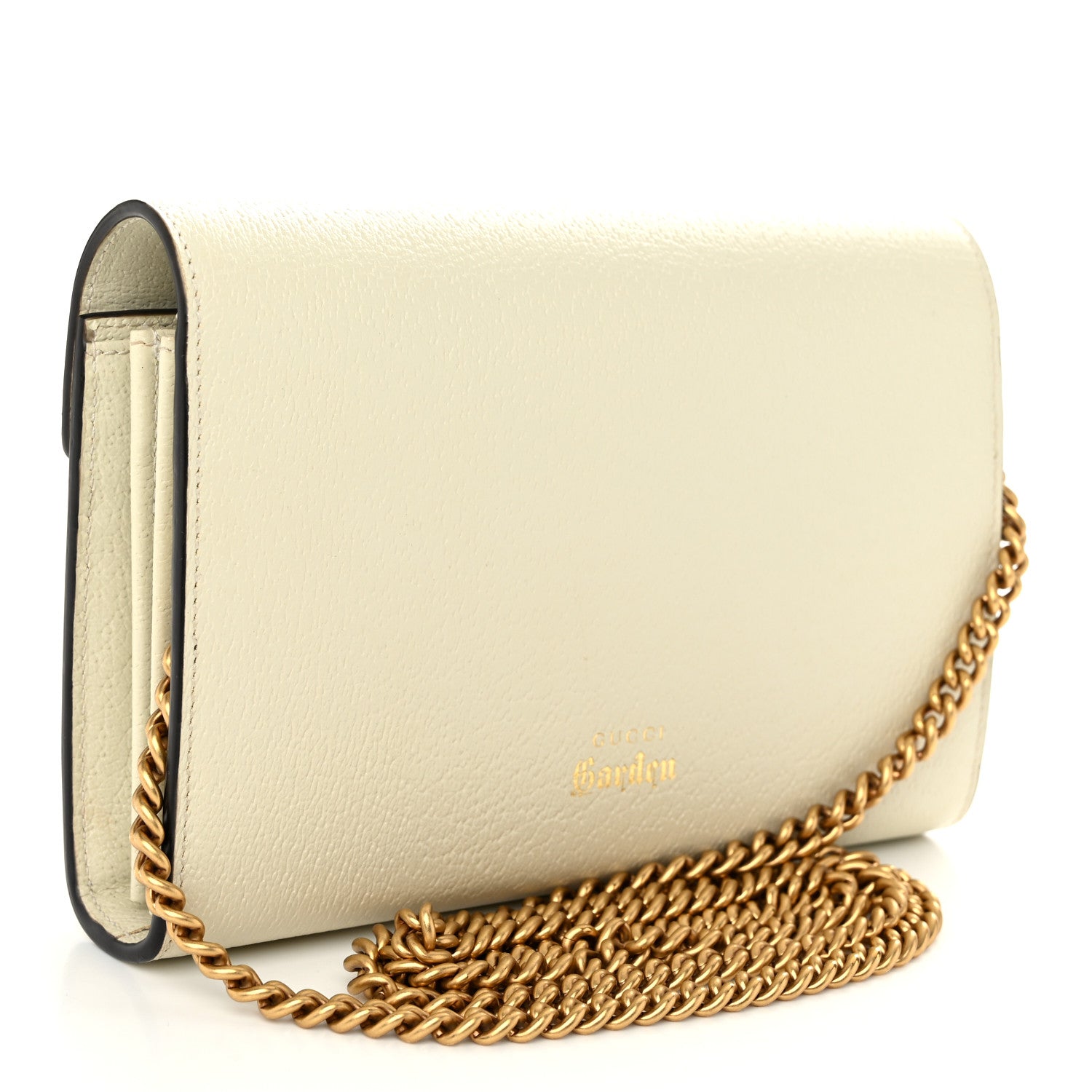 Gucci Calfskin Garden Dionysus Chain Wallet Off White 3 of 12