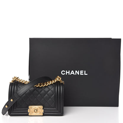 Chanel Caviar Quilted Small Boy Flap Black 11 of 11